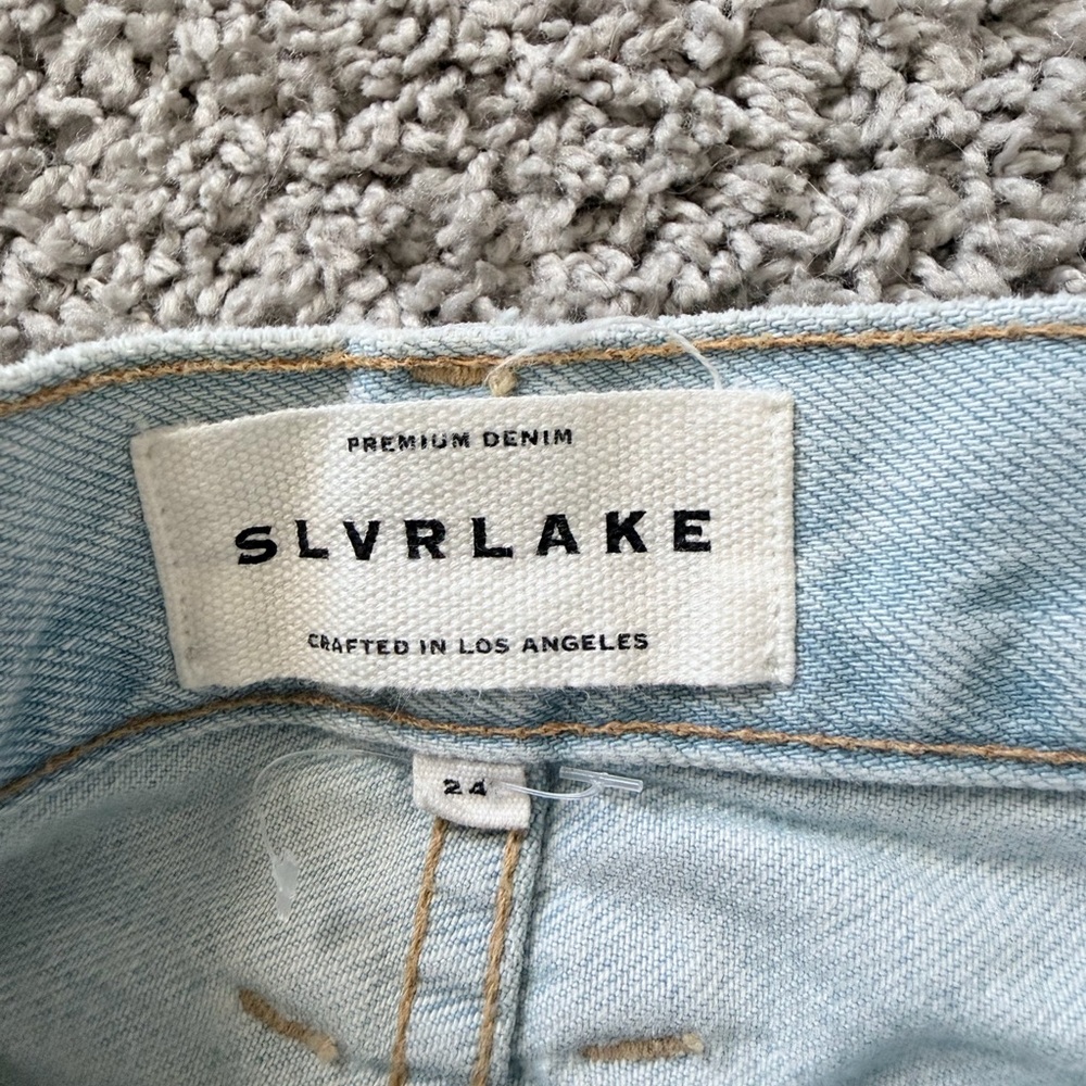 SLVRLAKE Indiana Super High Waist Flare Jeans size 24 Light Wash - Picture 5 of 9